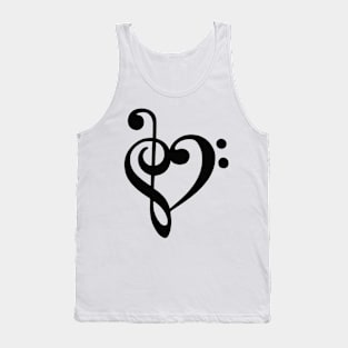 Musical Heart Symbol Tank Top